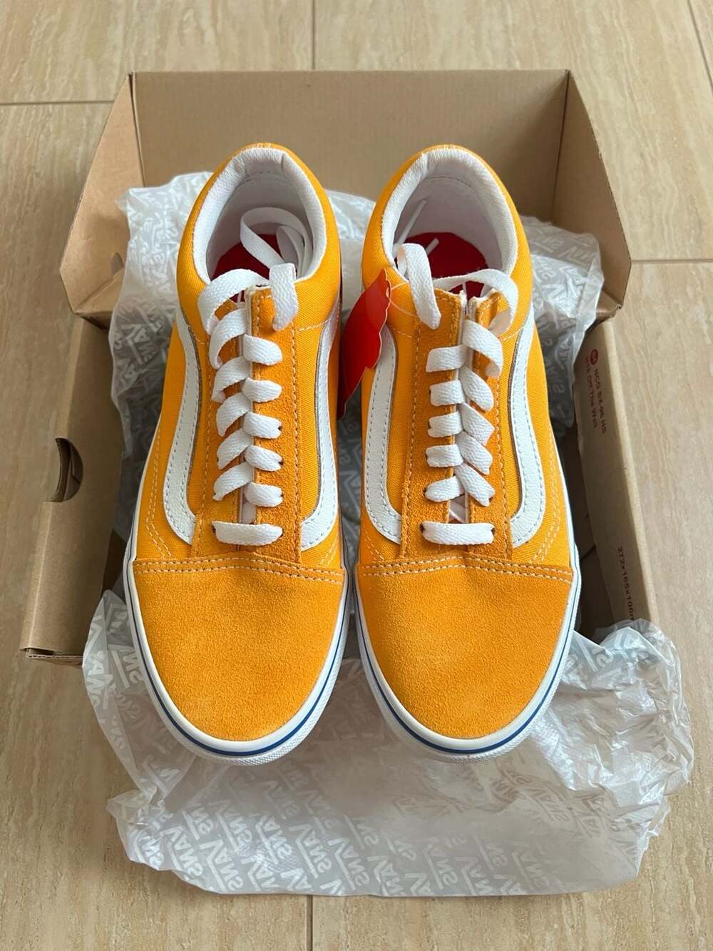 Vans Old Skool Zinnia Orange Suede Canvas Shoes Women's 5.5 / Men's 4.0 - Picture 3 of 7